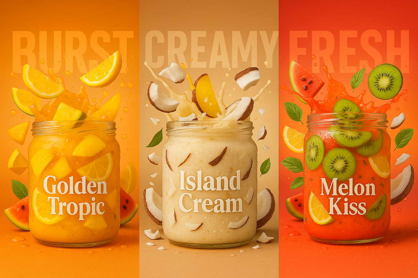 3 in 1-Burst, Creamy and Fresh